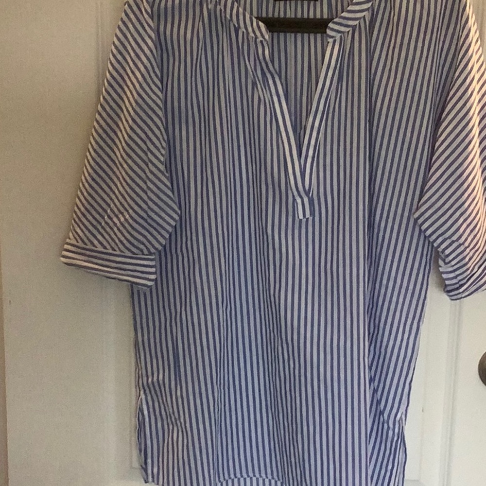 Zara blue striped shirt